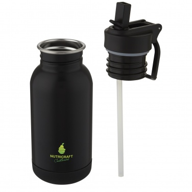 Logotrade promotional giveaways photo of: Lina 400 ml stainless steel sport bottle with straw and loop