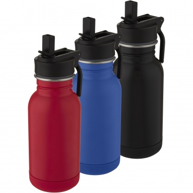 Logo trade promotional products picture of: Lina 400 ml stainless steel sport bottle with straw and loop