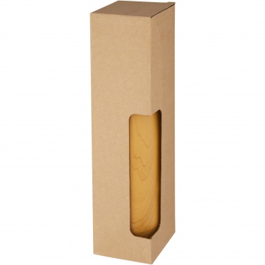 Logo trade promotional giveaways picture of: Cove 500 ml vacuum insulated stainless steel bottle with wood print