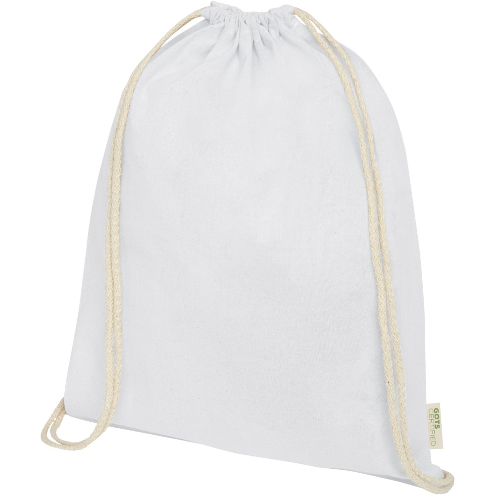 Logo trade advertising product photo of: Orissa 140 g/m² organic cotton drawstring bag 5L