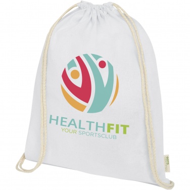 Logotrade promotional merchandise photo of: Orissa 140 g/m² organic cotton drawstring bag 5L