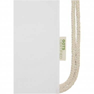 Logotrade promotional gift image of: Orissa 140 g/m² organic cotton drawstring bag 5L
