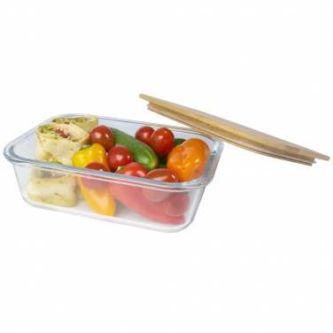 Logo trade promotional gifts image of: Roby glass lunch box with bamboo lid