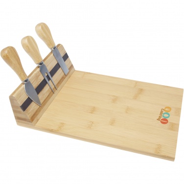 Logotrade promotional product picture of: Mancheg bamboo magnetic cheese board and tools