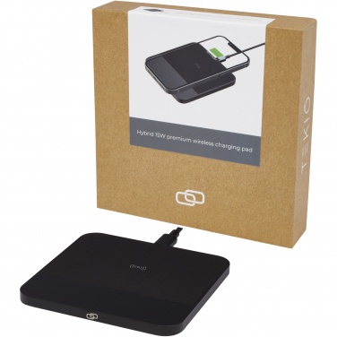 Logo trade corporate gifts picture of: Hybrid 15W premium wireless charging pad