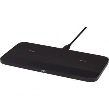 Logo trade corporate gifts picture of: Hybrid 15W premium dual wireless charging pad