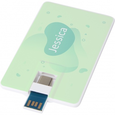Logo trade promotional product photo of: Duo slim 32GB USB drive with Type-C and USB-A 3.0