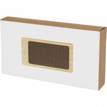 Logo trade promotional merchandise image of: Alata 8000 mAh bamboo solar power bank
