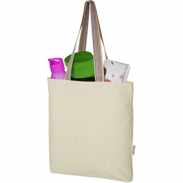 Logo trade promotional gifts image of: Rainbow 180 g/m² recycled cotton tote bag 5L