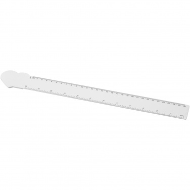 Logo trade advertising product photo of: Tait 30cm heart-shaped recycled plastic ruler