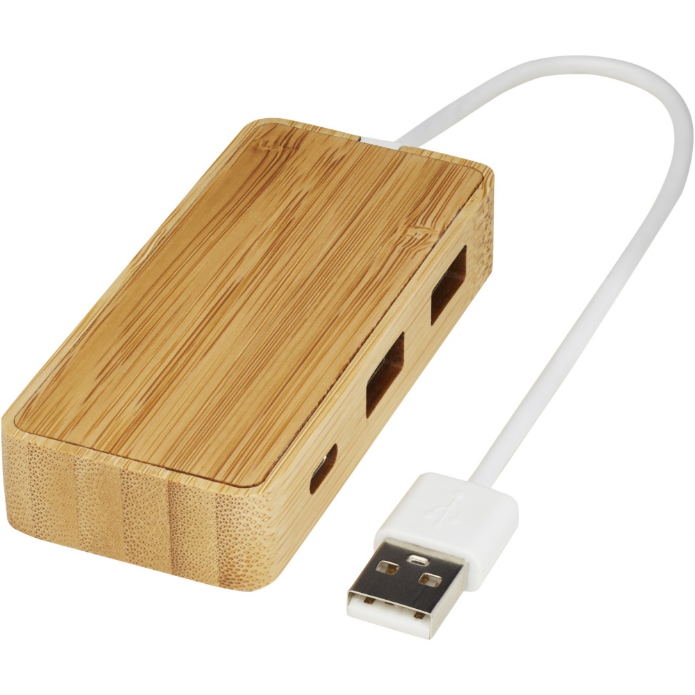 Logo trade advertising products picture of: Tapas bamboo USB hub