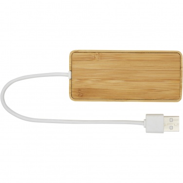Logo trade advertising products image of: Tapas bamboo USB hub