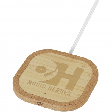 Logotrade promotional product picture of: Cerris 15W cork wireless charging pad