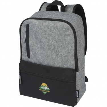 Logo trade business gifts image of: Reclaim 15" GRS recycled two-tone laptop backpack 14L