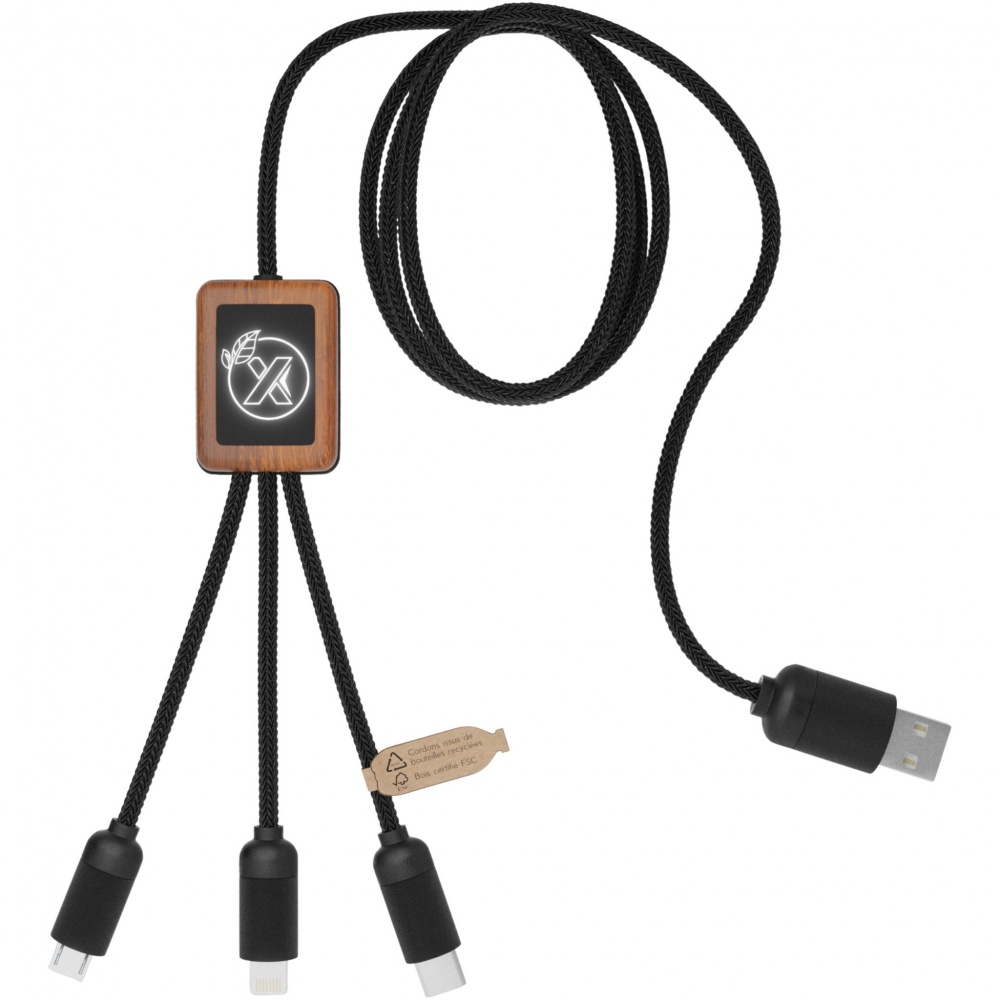 Logotrade advertising product picture of: SCX.design C29 3-in-1 bamboo cable