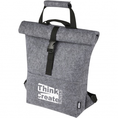 Logotrade promotional items photo of: Felta GRS recycled felt roll-top bike bag 13L