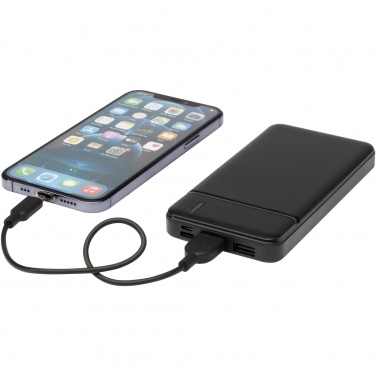 Logo trade promotional items image of: Loop 10.000 mAh recycled plastic power bank 
