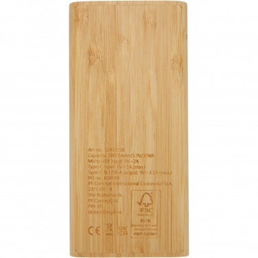 Logo trade promotional giveaways picture of: Tulda 10.000 mAh bamboo power bank