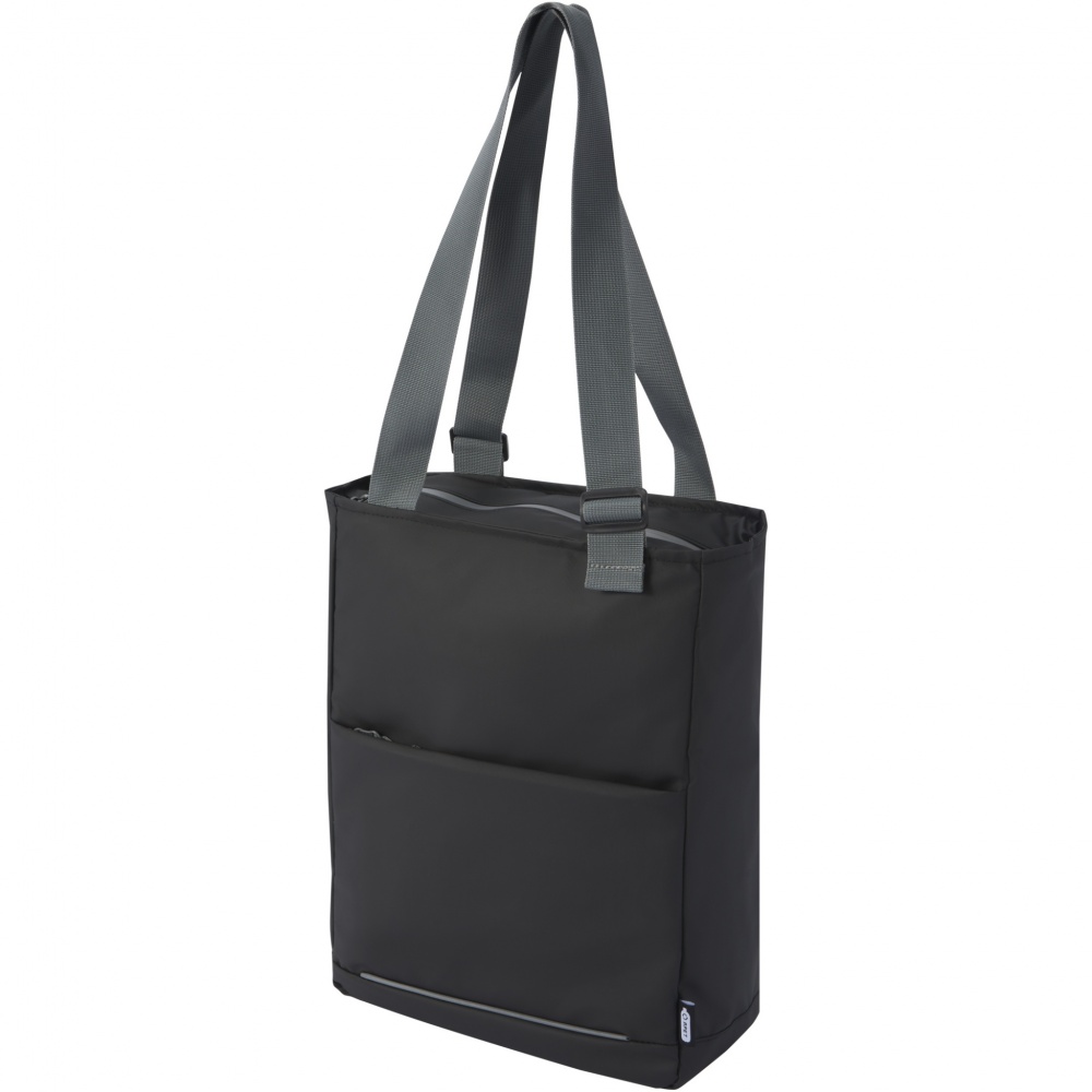 Logo trade advertising products image of: Aqua 14" GRS recycled water resistant laptop tote bag 14L