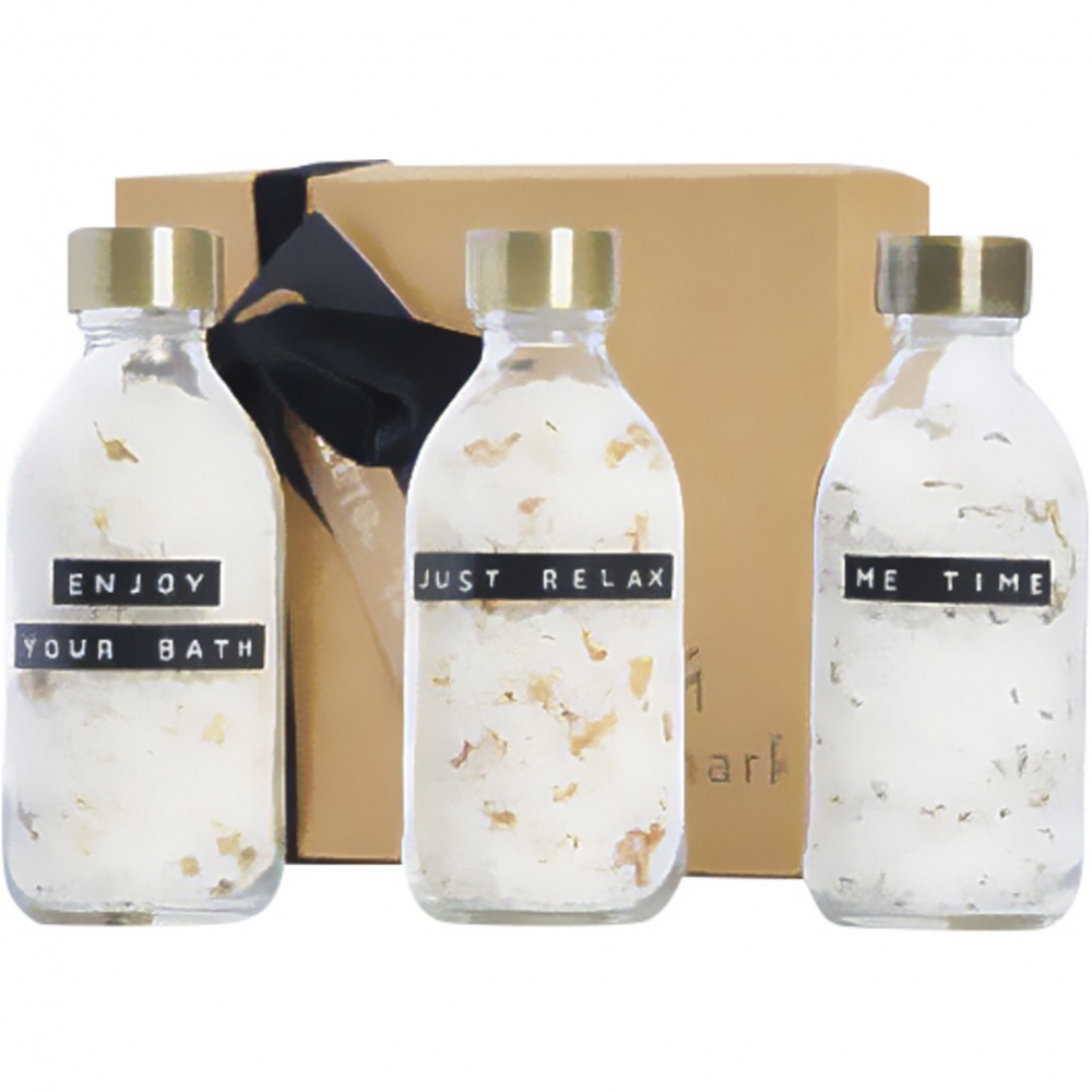 Logo trade promotional items picture of: Wellmark Just Relax 3-piece 200 ml bath salt gift set
