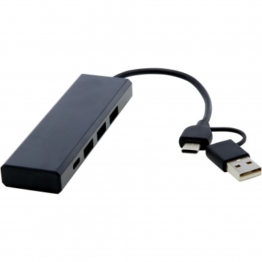 Logo trade business gift photo of: Rise RCS recycled aluminium USB 2.0 hub