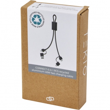 Logo trade promotional item photo of: Connect 6-in-1 RCS recycled aluminium 45W quick charge & data transfer cable