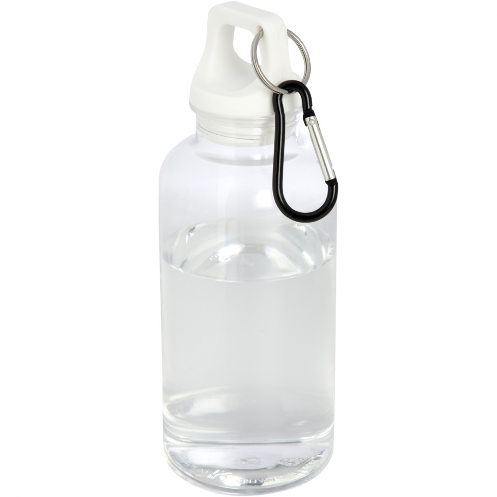 Logo trade promotional products picture of: Oregon 400 ml RCS certified recycled plastic water bottle with carabiner