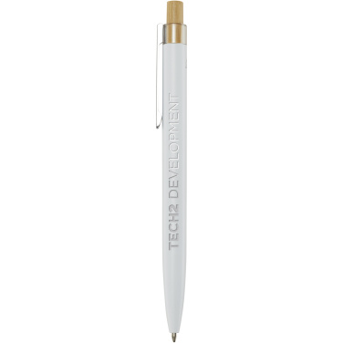 Logo trade promotional merchandise photo of: Nooshin recycled aluminium ballpoint pen (black ink)