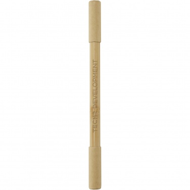 Logo trade promotional merchandise image of: Samambu bamboo duo pen