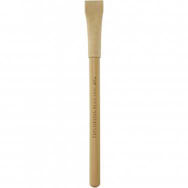 Logo trade promotional giveaways image of: Seniko bamboo inkless pen