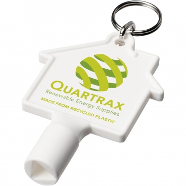 Logo trade promotional product photo of: Maximilian house-shaped recycled utility key keychain