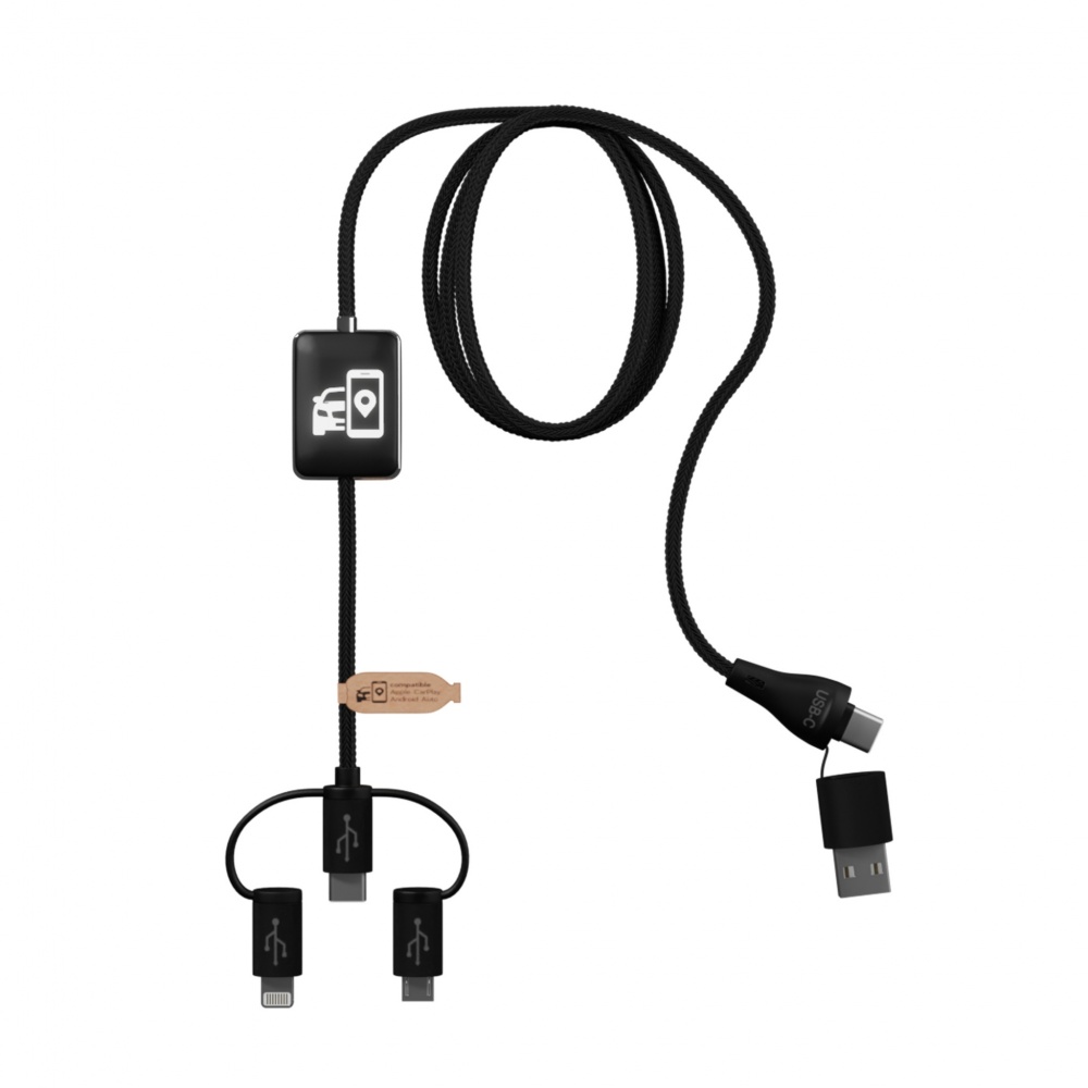 Logotrade business gift image of: SCX.design C48 CarPlay 5-in-1 charging cable 