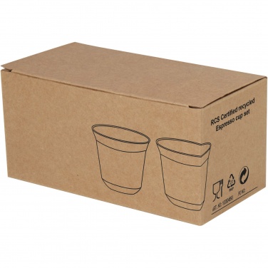 Logo trade promotional products picture of: Duo 80 ml RCS certified stainless steel espresso cup set 