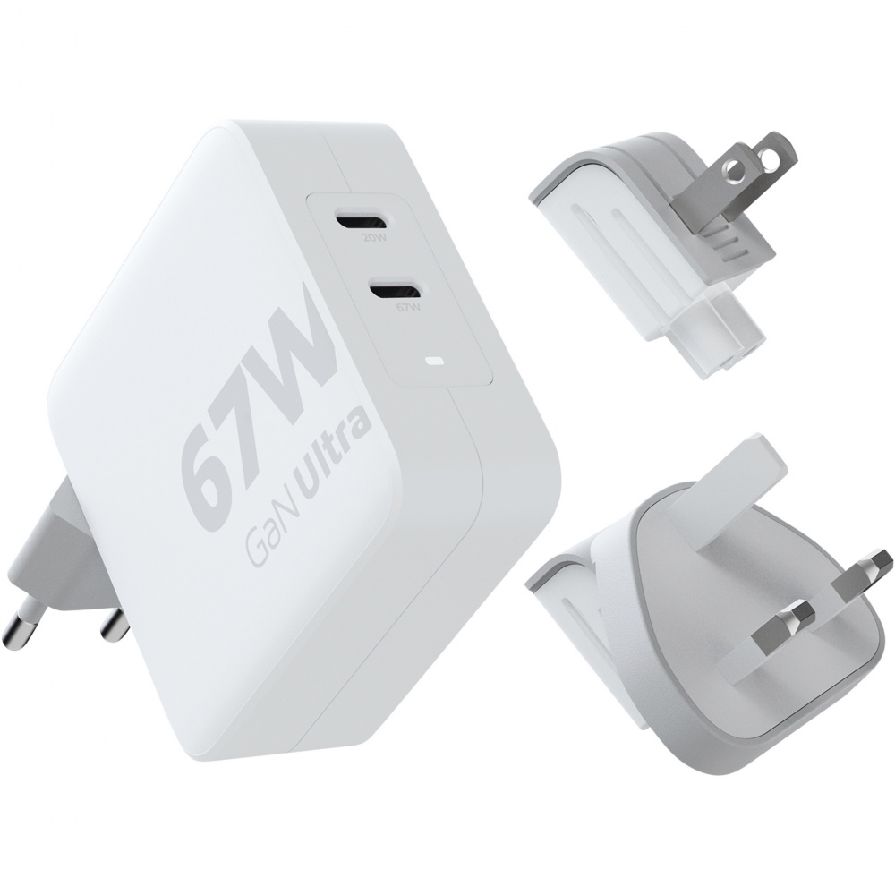 Logo trade business gift photo of: Xtorm XVC2067 GaN Ultra 67W travel charger with 100W USB-C PD cable