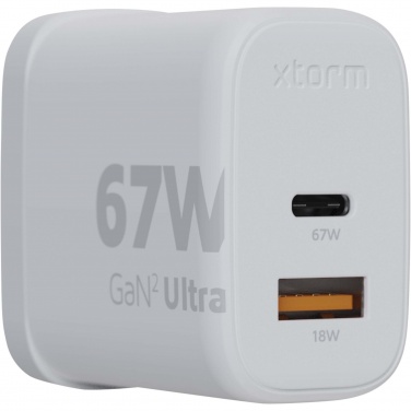 Logotrade promotional giveaway picture of: Xtorm XEC067G GaN² Ultra 67W wall charger - UK plug