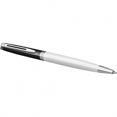 Logo trade promotional giveaway photo of: Hemisphere colour blocking ballpoint pen with palladium trim