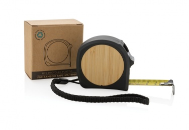 Logotrade promotional giveaway image of: RCS recycled plastic bamboo tape 5M/19mm