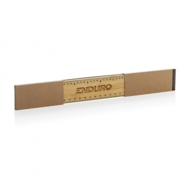Logotrade promotional item picture of: Timberson extra thick 30cm double sided bamboo ruler