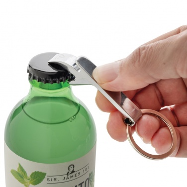 Logo trade advertising products image of: RCS recycled zinc alloy bottle opener keychain