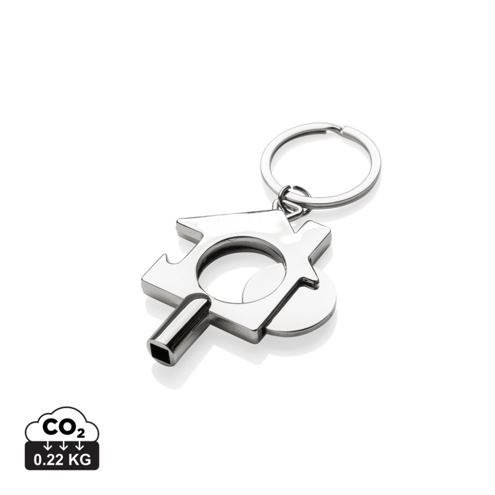 Logotrade corporate gifts photo of: RCS recycled zinc alloy 3 in 1 keychain
