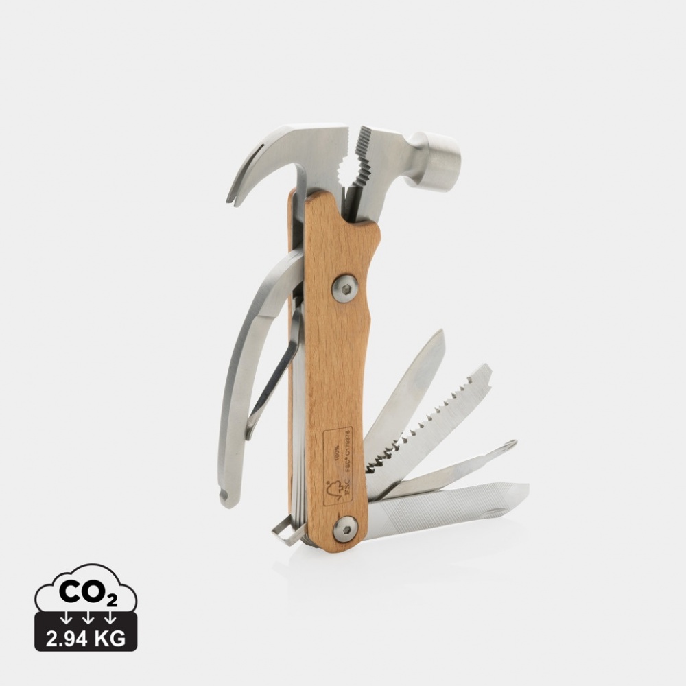 Logotrade promotional merchandise picture of: Wooden multi-tool hammer