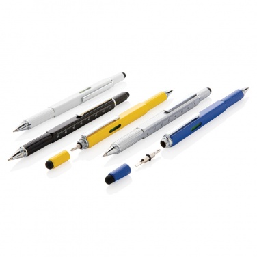 Logo trade promotional merchandise image of: 5-in-1 aluminium toolpen