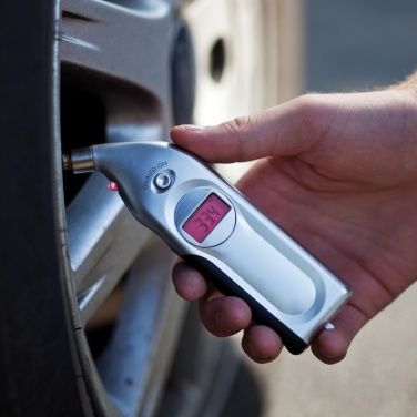 Logo trade promotional giveaways image of: Digital tyre gauge