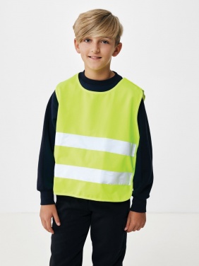 Logo trade business gifts image of: GRS recycled PET high-visibility safety vest 7-12 years