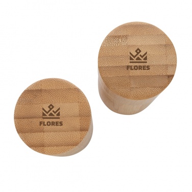 Logo trade promotional item photo of: Ukiyo bamboo salt and pepper mill set