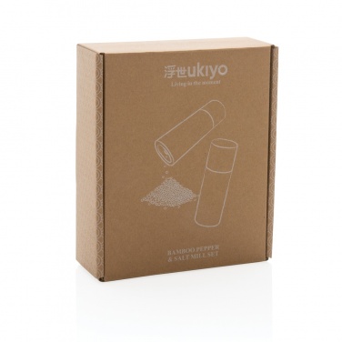 Logotrade advertising product picture of: Ukiyo bamboo salt and pepper mill set