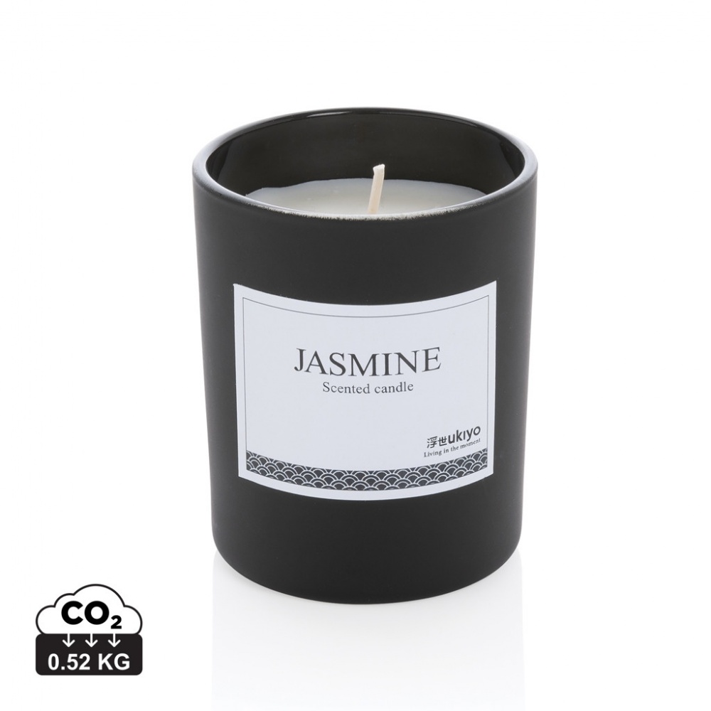 Logo trade promotional merchandise picture of: Ukiyo small scented candle in glass