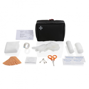 Logotrade promotional item image of: RCS recycled nubuck PU pouch  first aid set