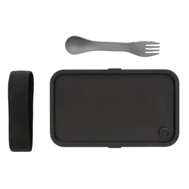 Logo trade advertising products image of: GRS recycled PP lunch box with spork