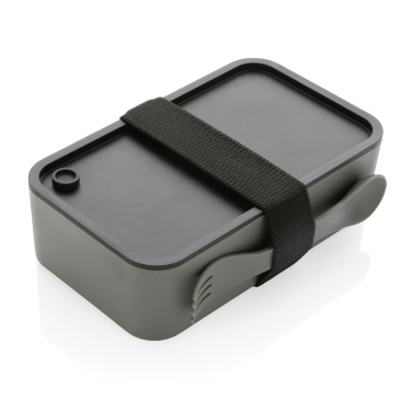 Logo trade business gift photo of: GRS recycled PP lunch box with spork